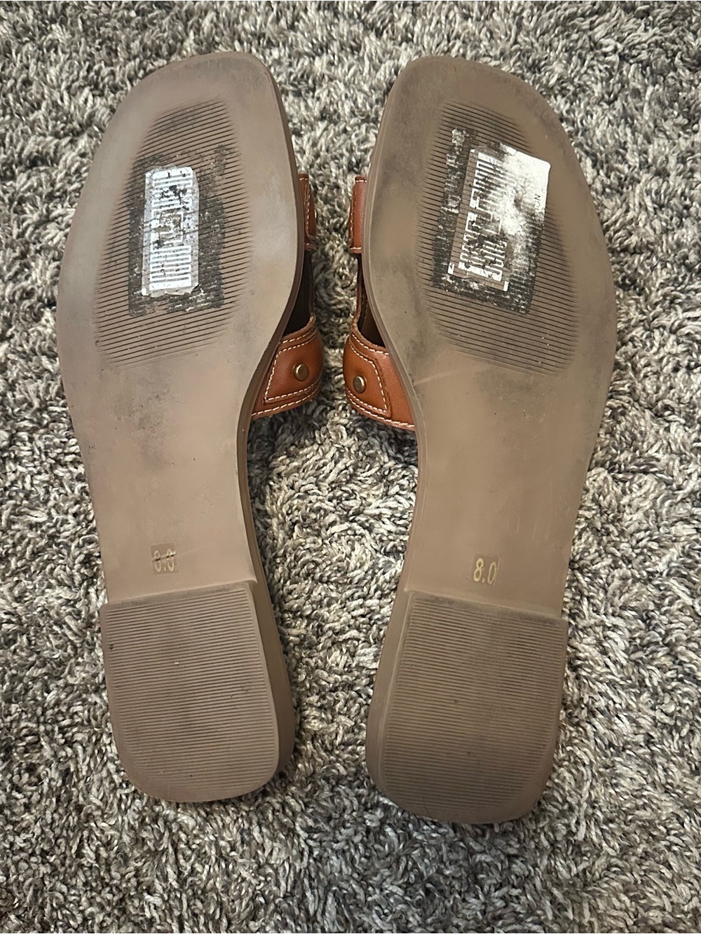 Steven New York Women's Tan Slide Sandals with Cutout Strap Detail sz8 - Picture 5 of 6